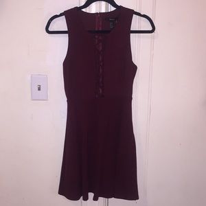 F XII | burgundy dress